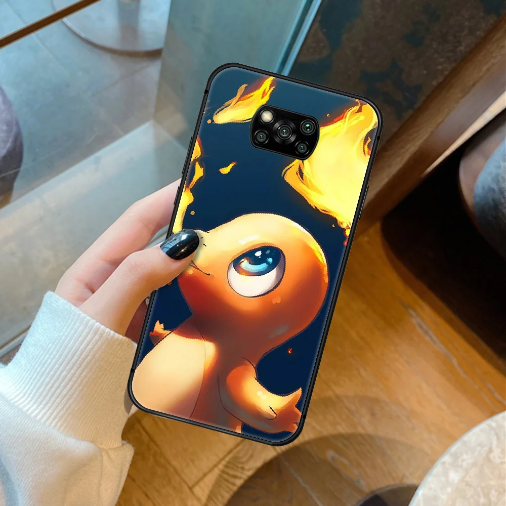 

Anime Cute Cartoon P-Pokemons Phone Case For Xiaomi Mi 8 9 Note 10 A2 A3 9T 10T 11 Poco x3 Lite Pro Ultra black Bumper Soft Cell
