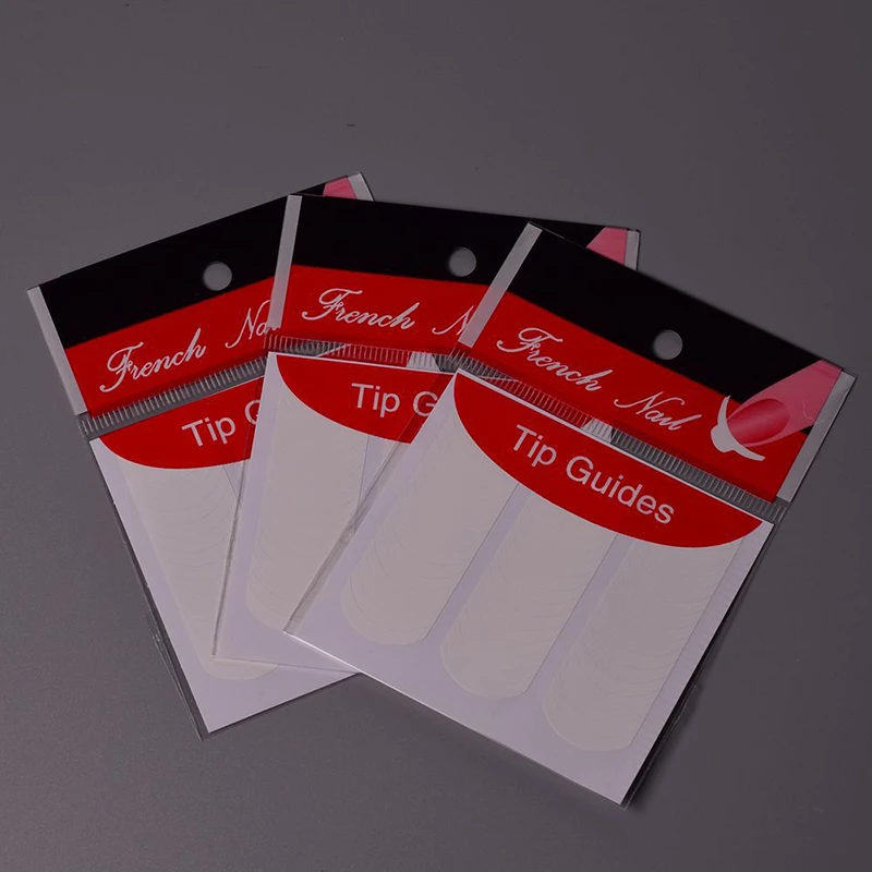 2 шт белые ПВХ ногти руководство наклейки использовать на обе пальцы большой