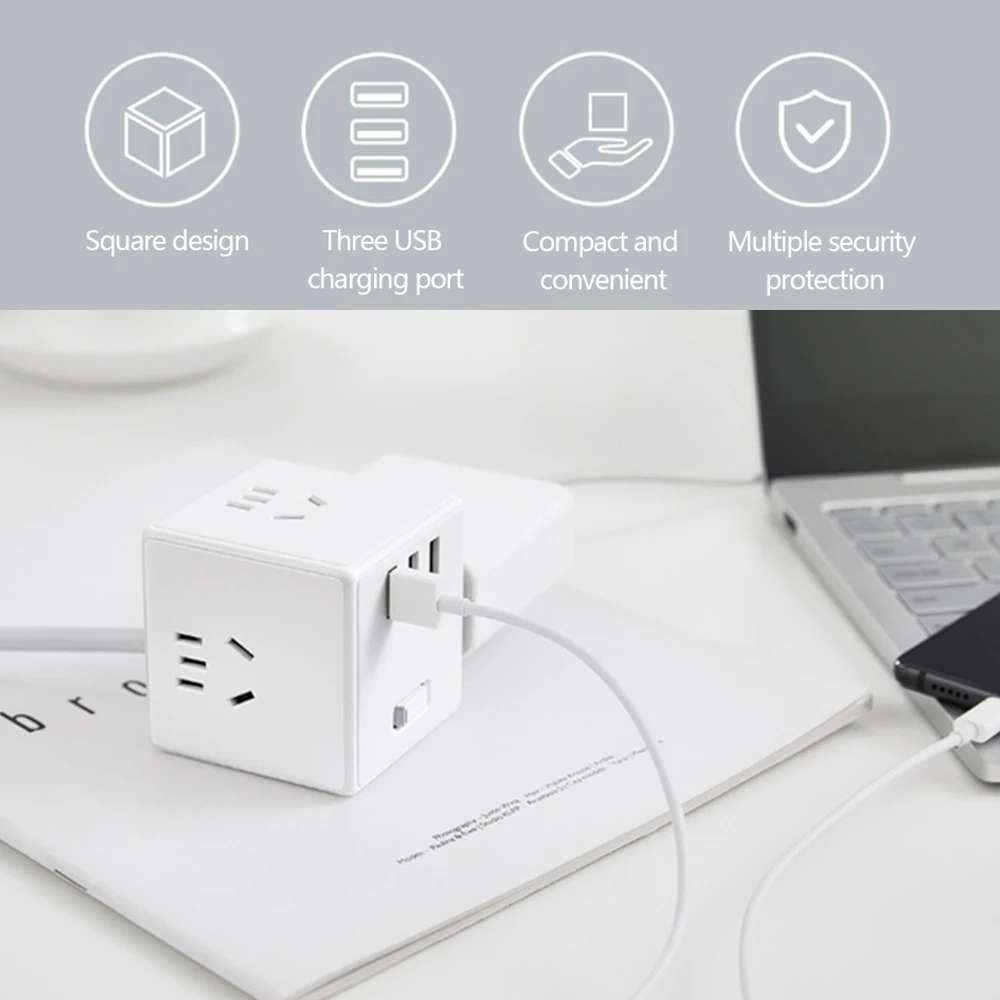 Оригинальный Xiaomi Mijia на европейскую розетку 3 Зарядка через usb Порты 5 сторонний