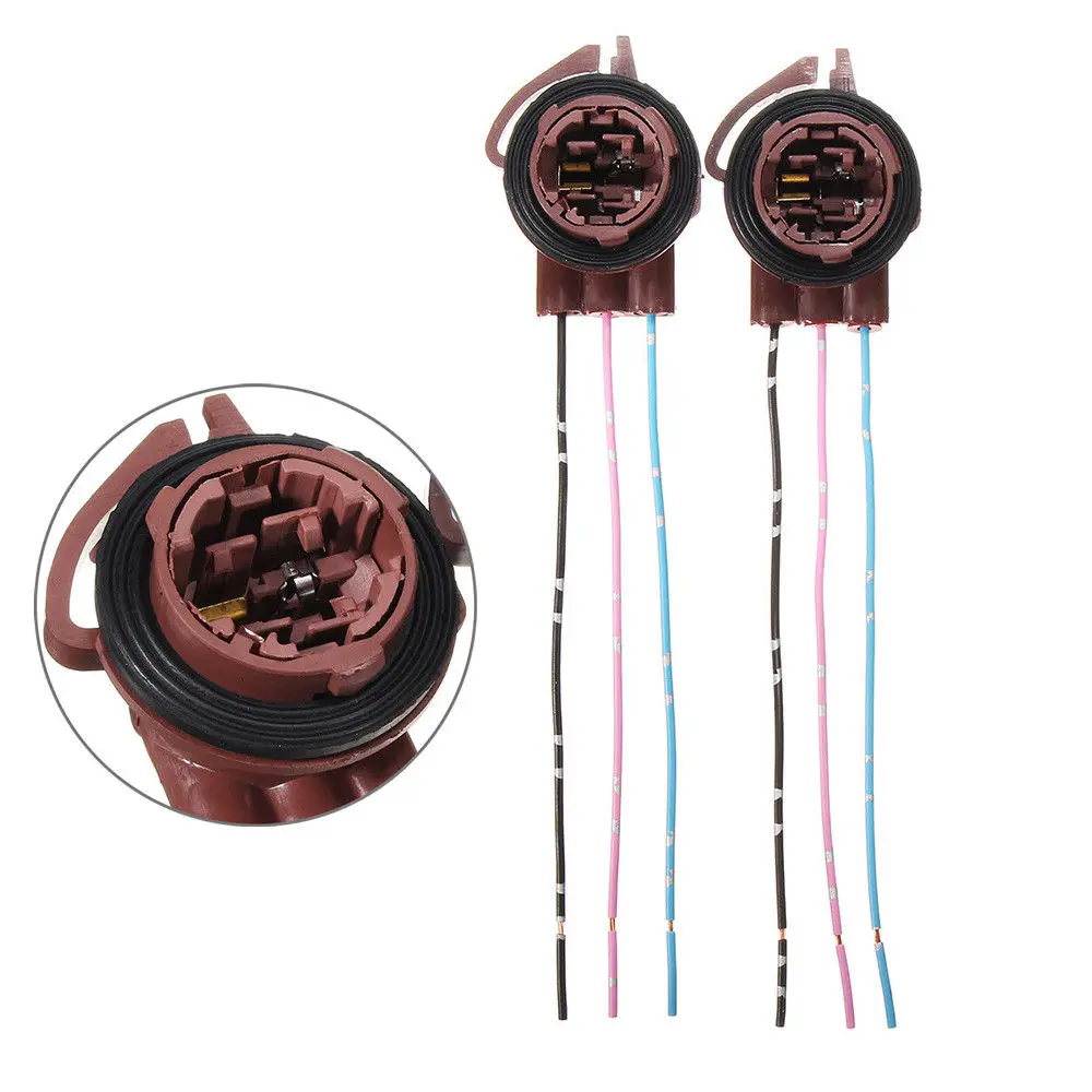 

3 tabs Socket Turn Signal Light Harness Wire Plug Connectors Lamp Socket Adapter Harness Wires Plug Connector Pigtail Bulb