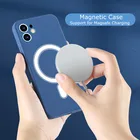 Силиконовый Магнитный чехол для телефона iPhone 13 12 Pro Max 12 Mini Xs Max XR, чехол с поддержкой беспроводной зарядки, ударопрочный чехол Magsafe