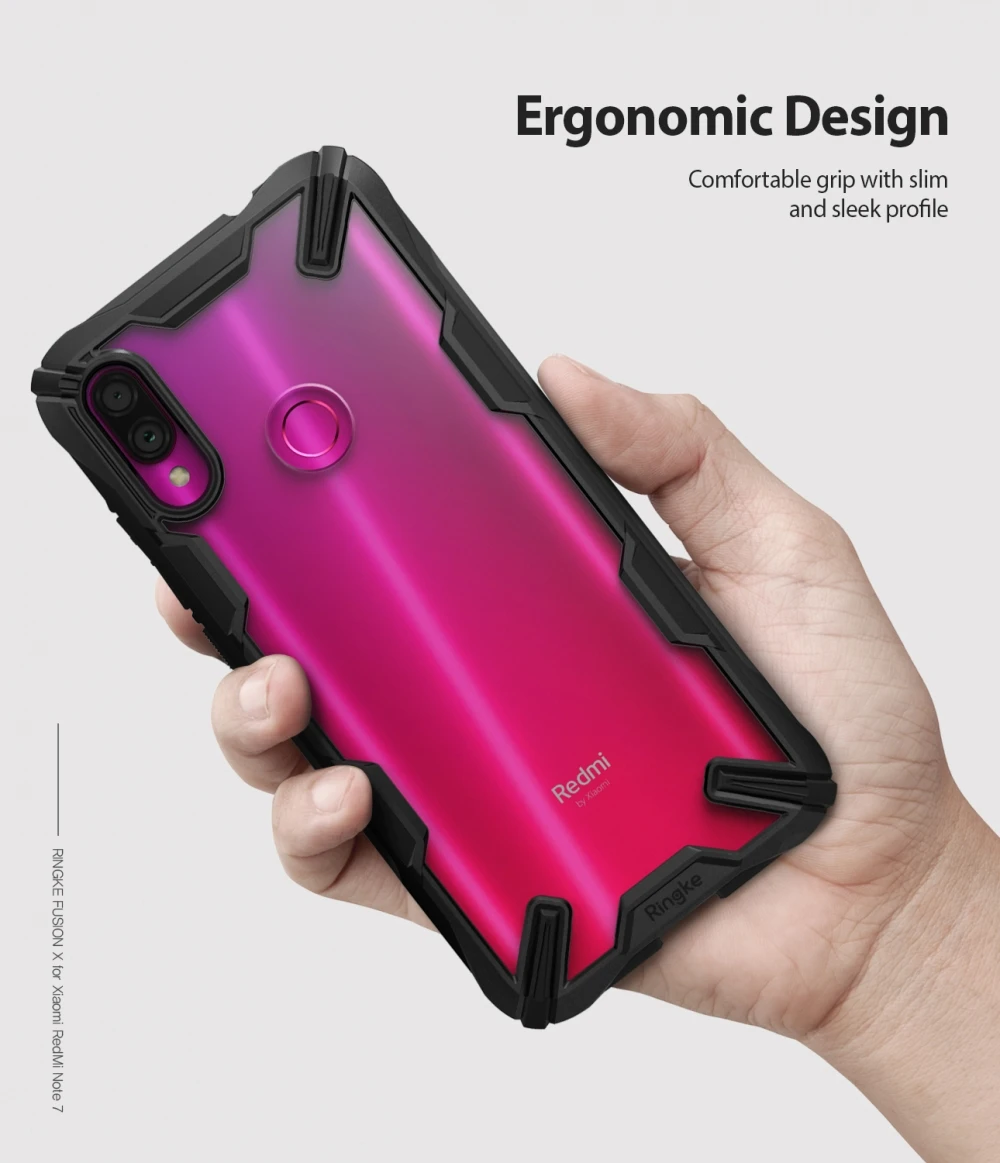 Ringke Fusion X для Xiaomi Redmi Note 7 Чехол прозрачный жесткий PC задняя мягкая TPU рамка чехол