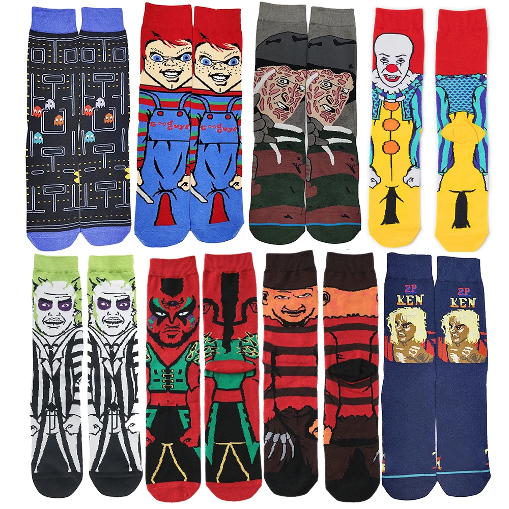 

Christmas Cartoon Anime Socks Men Women Novelty Funny Happy Hip Hop Skate Streetwear Sokken Dropshipping Wholesale