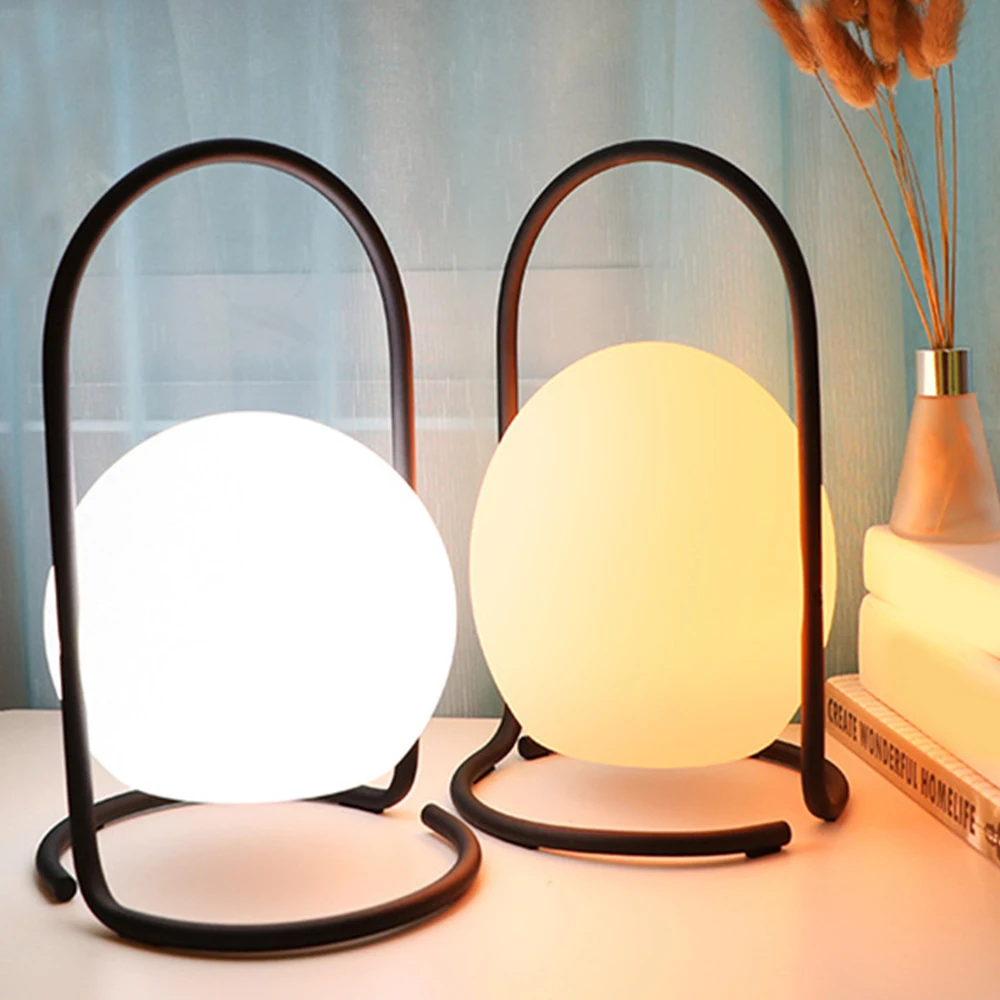 

Table Lamp Geometric Bedside Lamps Warm White Light Rechargeable RGB Color Changing Night Light for Bedrooms new