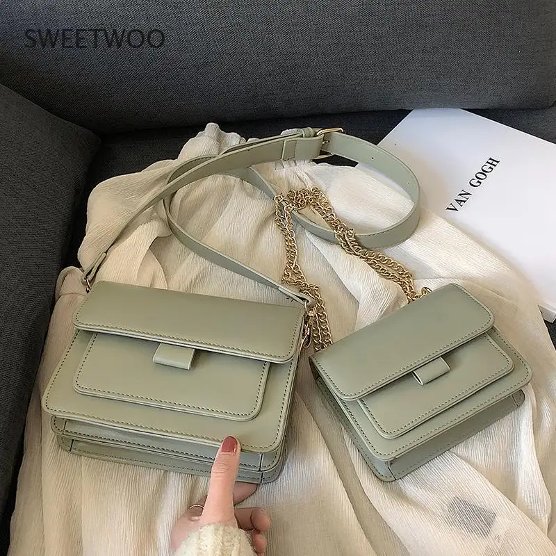 

Элегантная квадратная дамская сумочка с клапаном, модная новинка 2021, качественная дизайнерская женская сумка из искусственной кожи, дорожн...