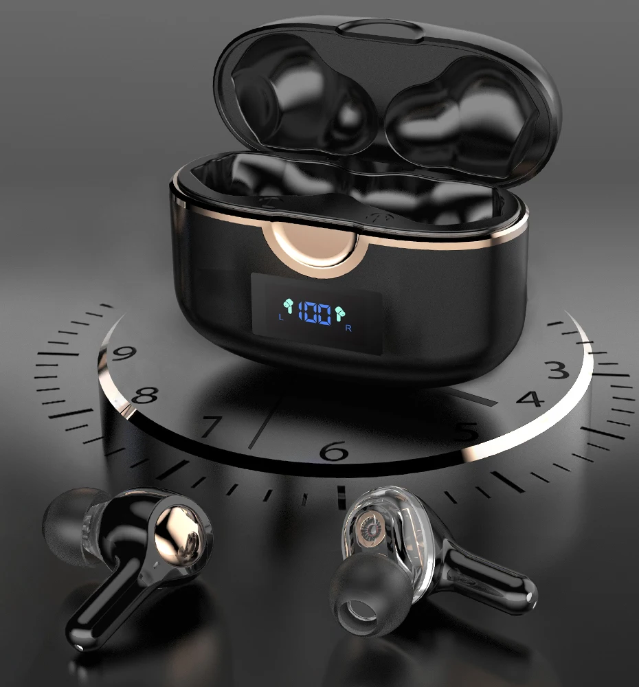 

Bluetooth-гарнитура с цифровым дисплеем, 4 микрофона