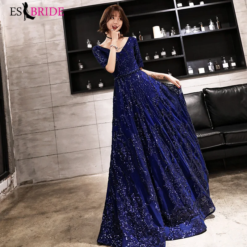 Платье женское вечернее с V образным вырезом Элегантное Длинное трапеция