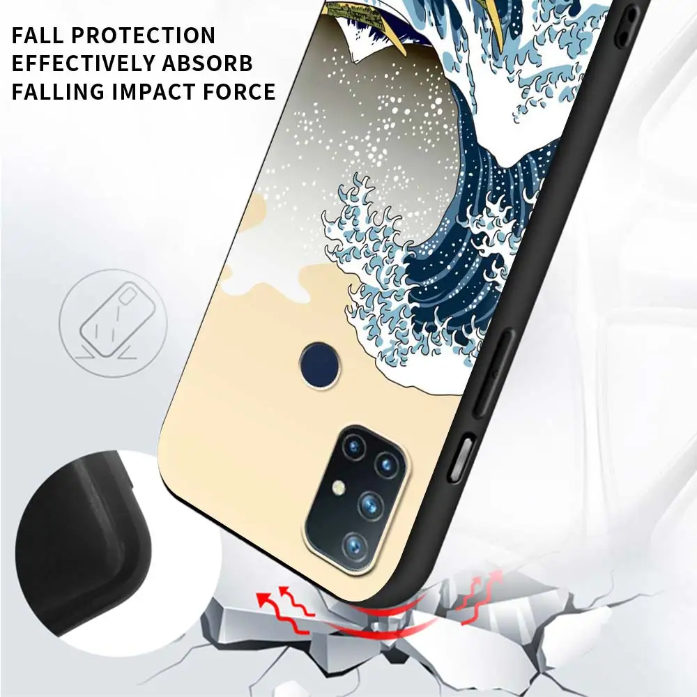 for oneplus 8 nord 7pro case for one plus z n10 5g 8t 7 pro n100 7t 6t full protection soft phone cover japanese style art japan free global shipping
