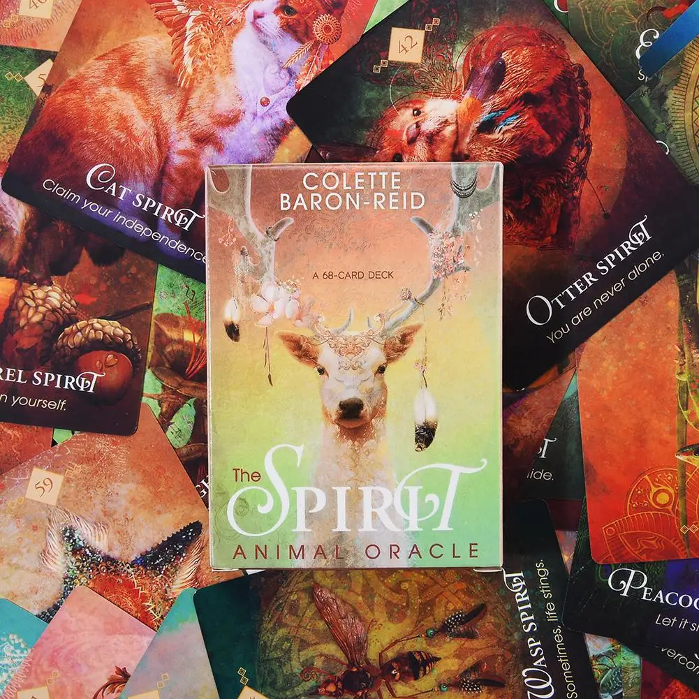 68 шт. карты Таро для Spirit Animal Oracle The настольные игры вечерние игральные
