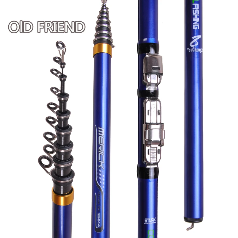 

Blue carbon fiber Spinning Rod 3.6M 4.5M 5.4M 6.3M Spinning Fishing Rod Telescopic Rock Fishing Rod Carp Feeder Rod
