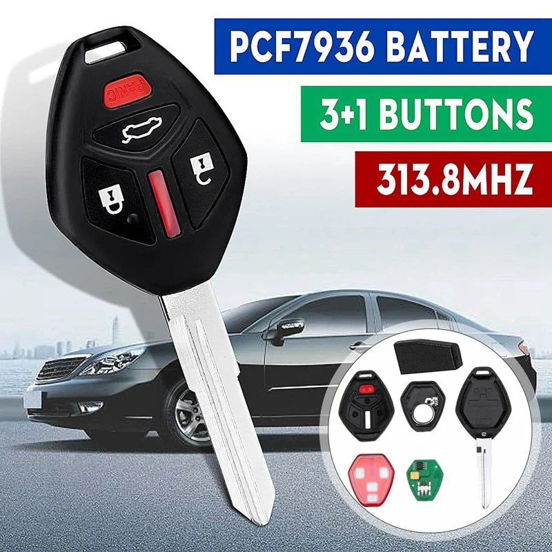 Автомобильный Дистанционный ключ 313 8 МГц ID46 чип OUCG8D 620M A для Mitsubishi Eclipse Lancer Endeavor