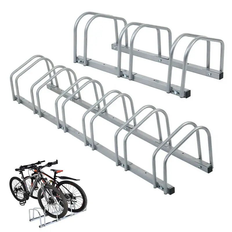 

Ridgeyard 3/6 Bicycle Bike Floor Parking Storage Stand Display Rack Holder Ground Garage Frame Road Cycling Supplies