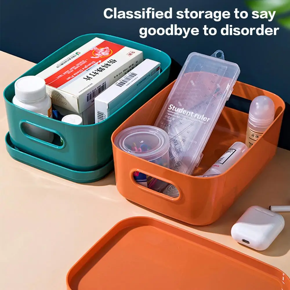 

Sundries storage box with lid Dust-proof household clothes storages boxes Desktop Makeup Organizers box basket