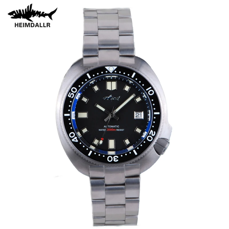 Мужские часы Heimdallr с титановой черепахой водостойкие 200 м | Наручные