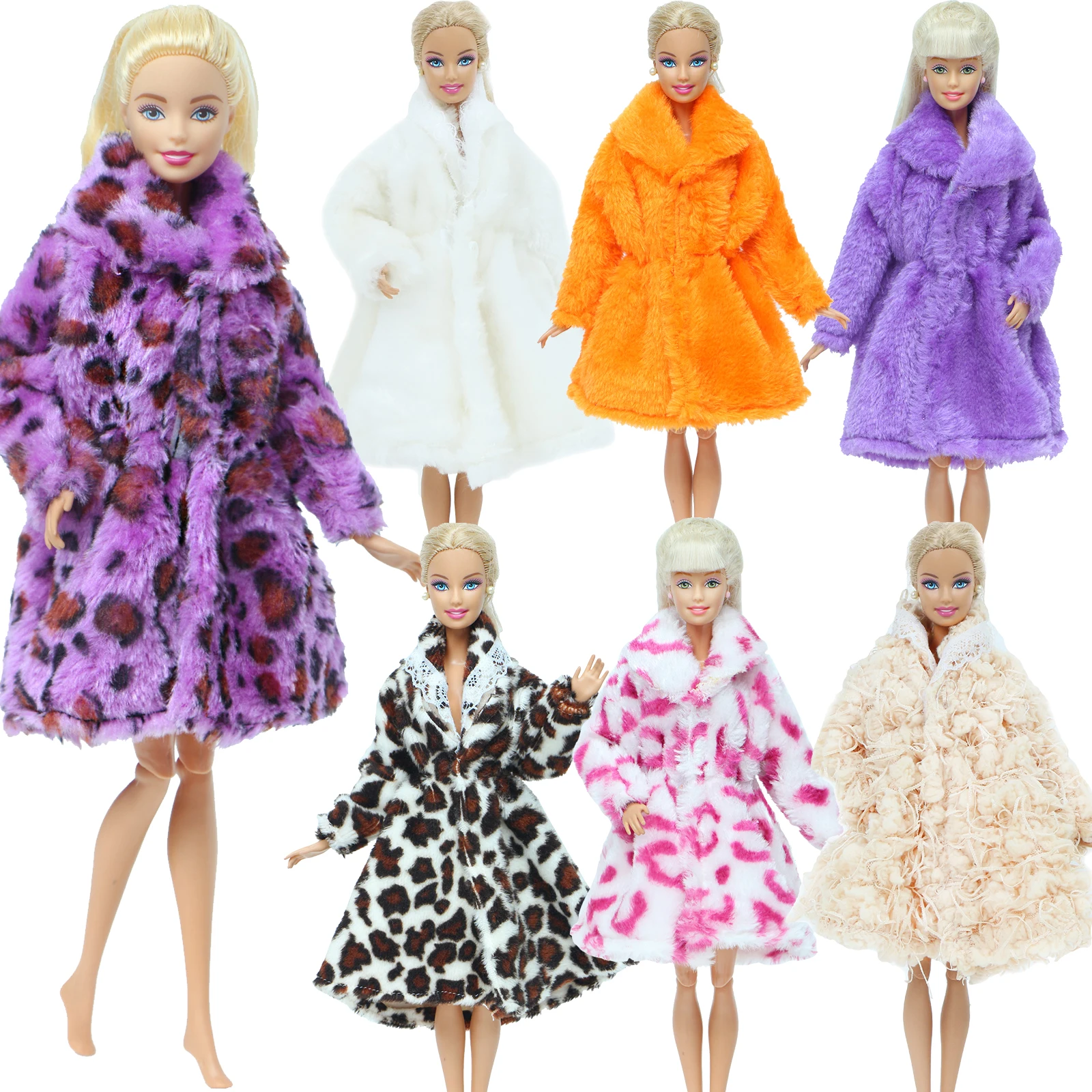 Модное пальто для куклы ручной работы модные платья-свитеры зимняя вечерние