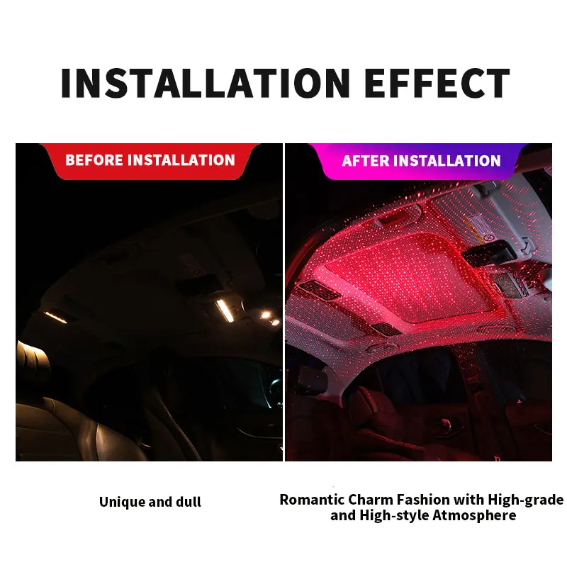 Метеоритный светодиодный светильник для автомобиля атмосферная лампа USB