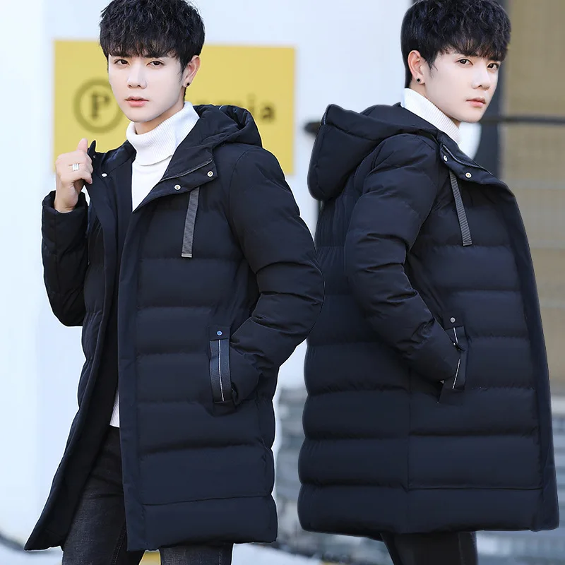 Парка мужская длинная на хлопковой подкладке с капюшоном | Мужская одежда