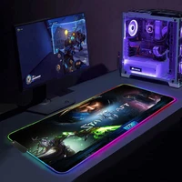 starcraft rgb mouse pad gaming accessories computer large mousepad backlit xl led gamer mause carpet 900x400 desk mat for cs go