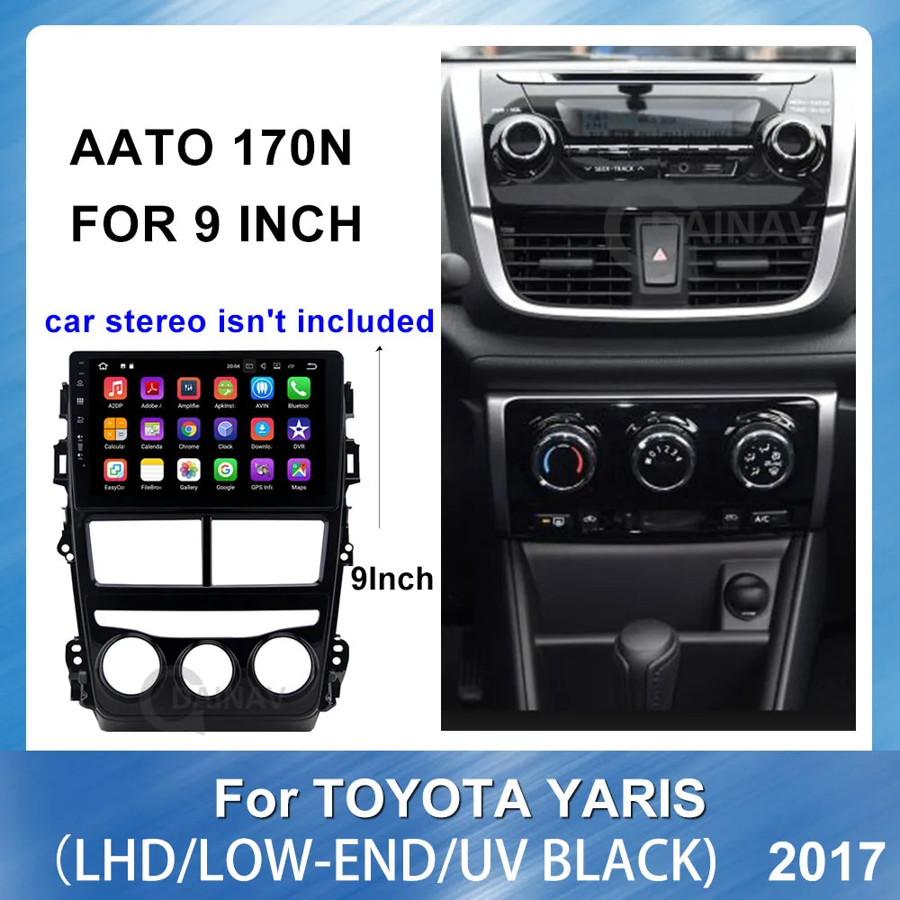 Двойная Din Автомобильная радиоустановка Fascia Для TOYOTA YARIS 2017 (LHD низкочастотный UV