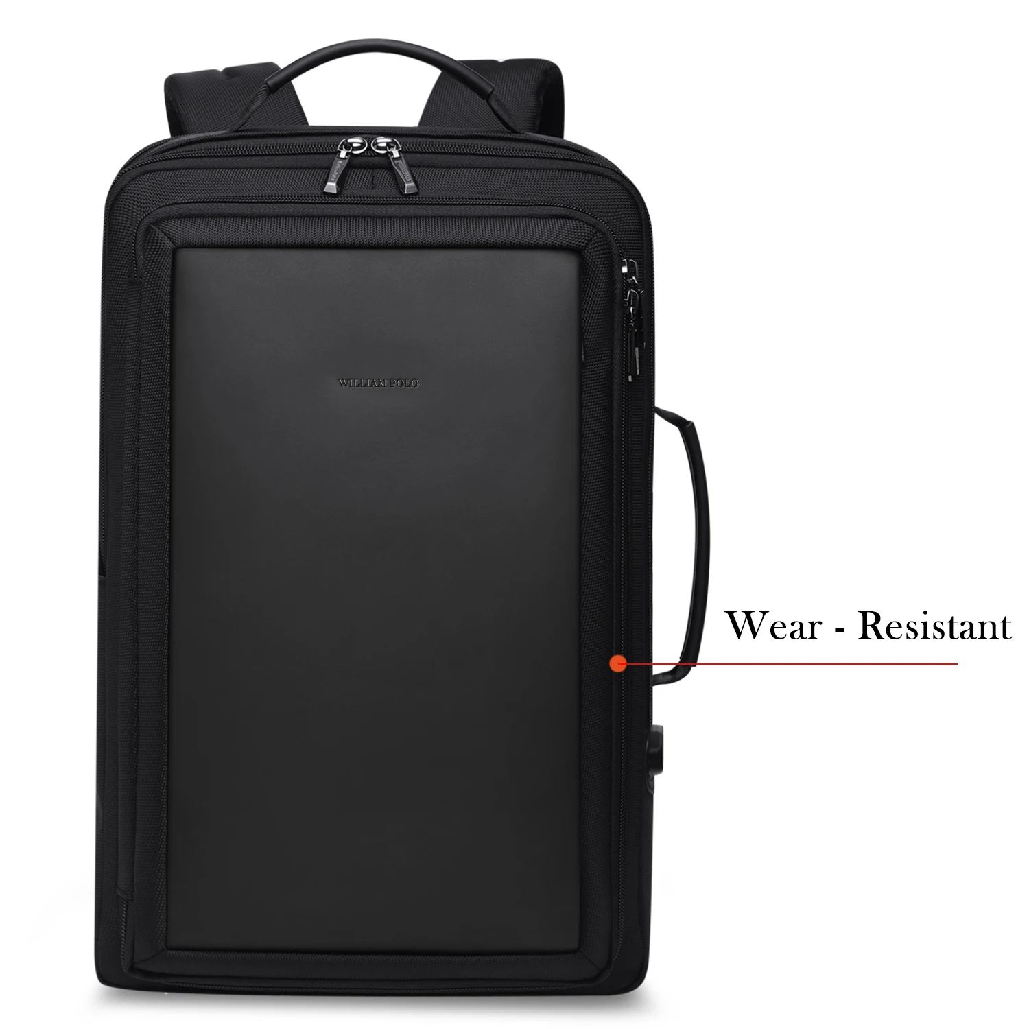 WILLIAMPOLO Men's backpack Anti-thief Fashion Men Backpack Multifunctional Waterproof 15.6 inch Laptop Bag Man USB Travel Bag