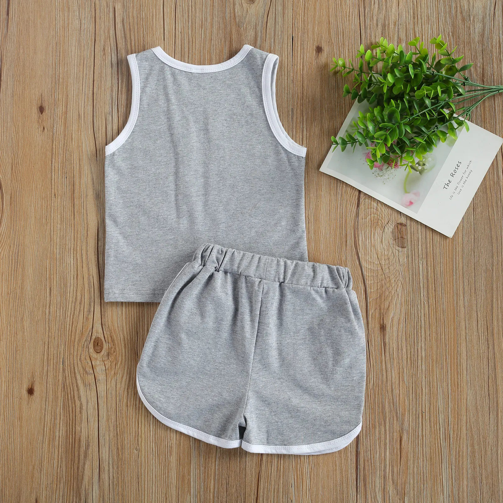 

Toddler Kid Girls 2 Pcs Outfits Suits, Sport Style Letter Printed Vest + Short Pant Casual Clothes Sets