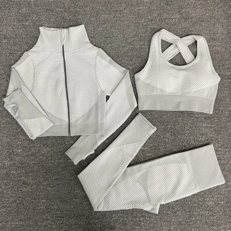 

2/3Pcs Seamless Yoga Set Gym Fitness Clothing Women TrackSuit Sportswear Female Workout Leggings Top Sport Clothes Training Suit