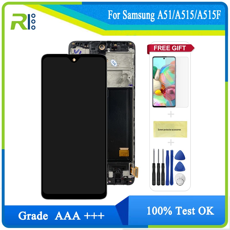 

Super AMOLED для Samsung Galaxy A51, ЖК-дисплей для телефона/DS A515F/DS, сенсорный дигитайзер для Samsung A515