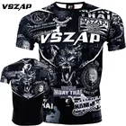 Мужская Спортивная Футболка VSZAP Mma Muay Thai, футболка из Джерси с коротким рукавом и принтом аниме, компрессионные колготки, рубашка для бокса, толстовка Muaythai