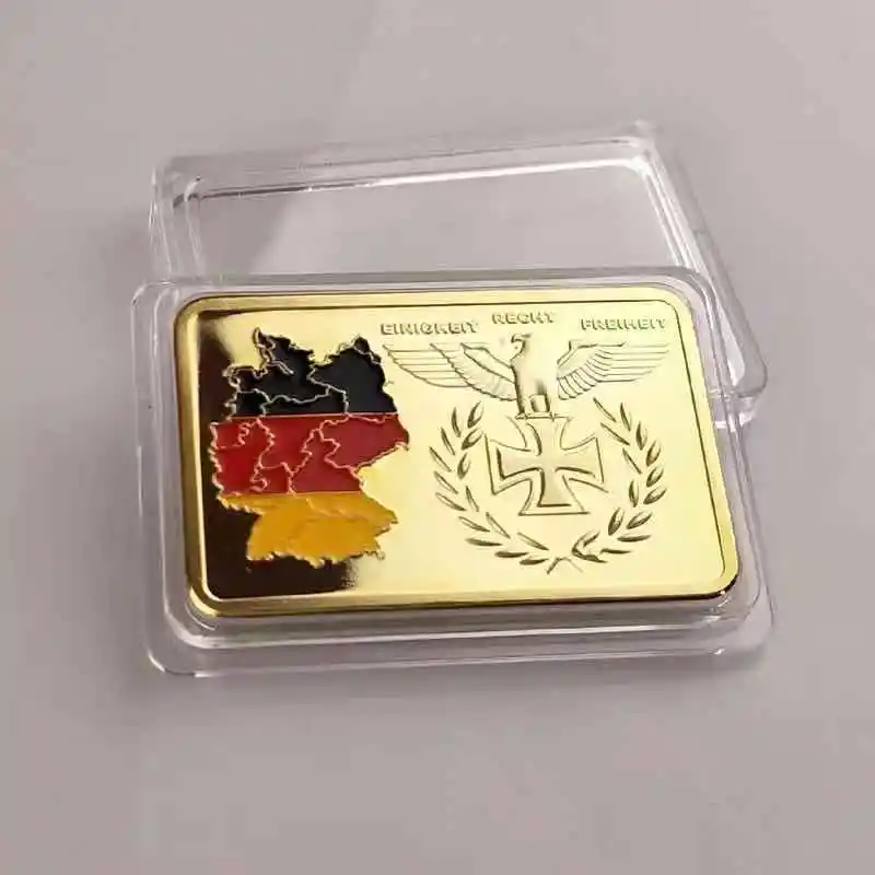 Немецкая карта Золотой слиток немецкий райхсбанк 1 унция Орел крест балка/монеты