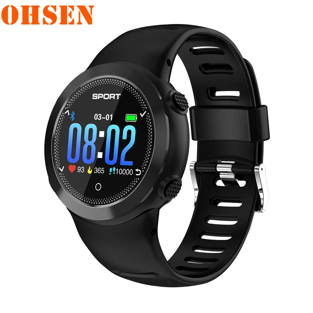 Black OHSEN мужские s часы Топ бренд класса люкс Bluetooth/Smart/спортивные часы мужские спортивные наручные часы мужские Reloj Hombre мониторинг сердечного ритма - Цвет: Black