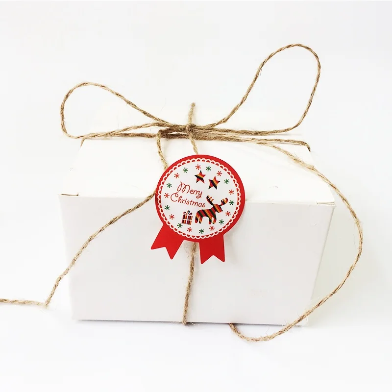 80 шт./лот наклейка с рождественской елкой и оленем декоративные этикетки
