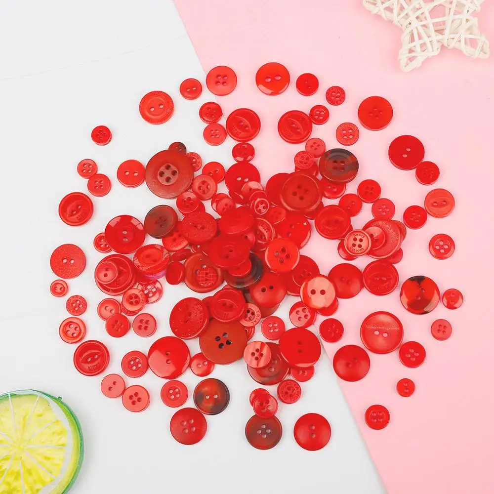 100 шт. смешанные размеры полимерные пуговицы винтажные швейные аксессуары для
