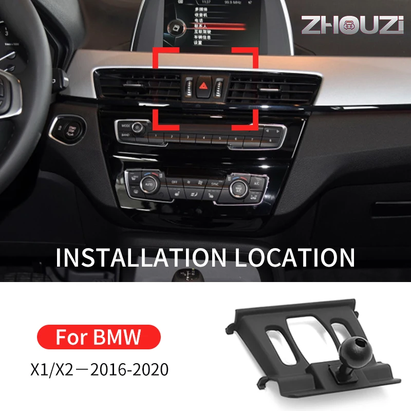 car mobile phone holder for bmw x1 x2 f39 f47 f48 f49 2016 2020 mounts stand gps gravity navigation bracket car accessories free global shipping