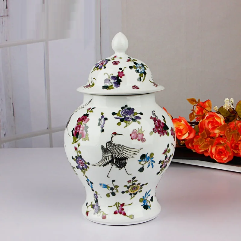 Антикварные искусственные цветы банки для имбиря с крышкой шляпкой украшение