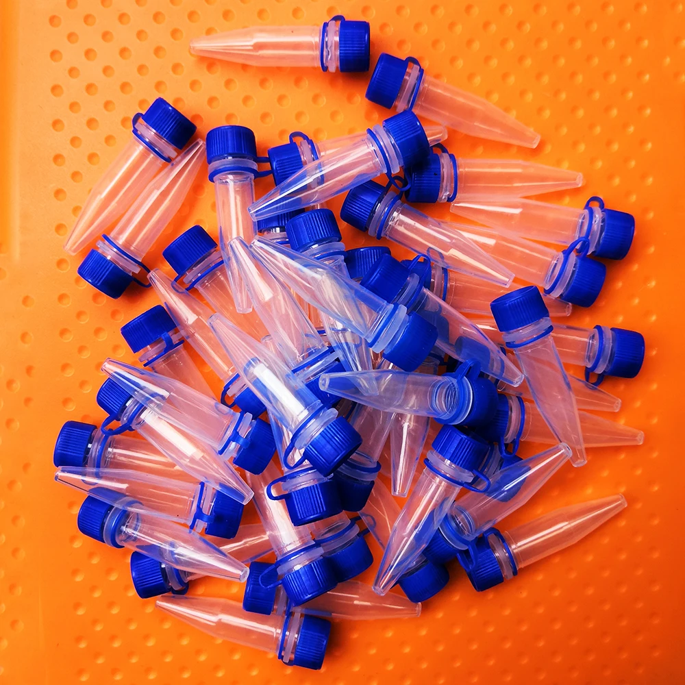 100pcs PP 1.5ml Microcentrifuge Tube Centrifuge Tubes with Screw Cap Plastic Cryotube Lab Test Tubes For Experiment
