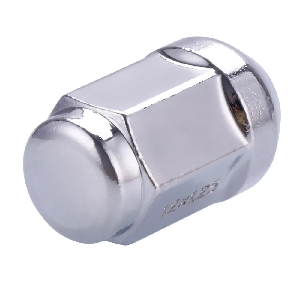 Практичное 20 шт. КОЛЕСО гайки M12x1.25 закрытого конца Bulge Acorn Коническое сиденье хром 1,3" высокий шестигранный