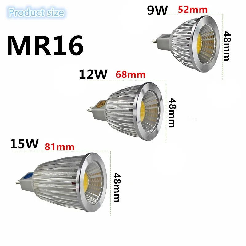 10 шт. Супер Яркий MR16 COB 9 Вт 12 15 Светодиодный светильник в теплый