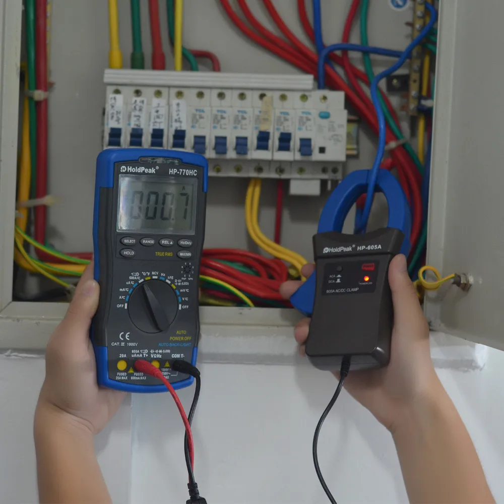 Цифровой мультиметр HoldPeak LED лампа с авторизацией True RMS NCV зажим адаптер 600 А