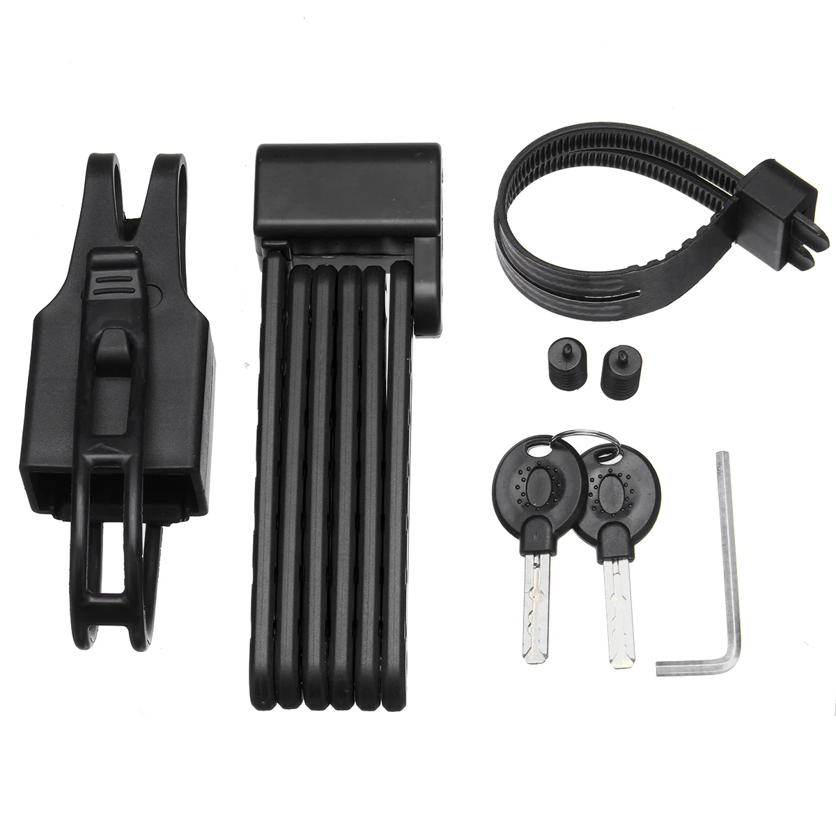 

one Black neutral folding lock bicycle lock anti-theft lock mountain bicycle lock electric car lock