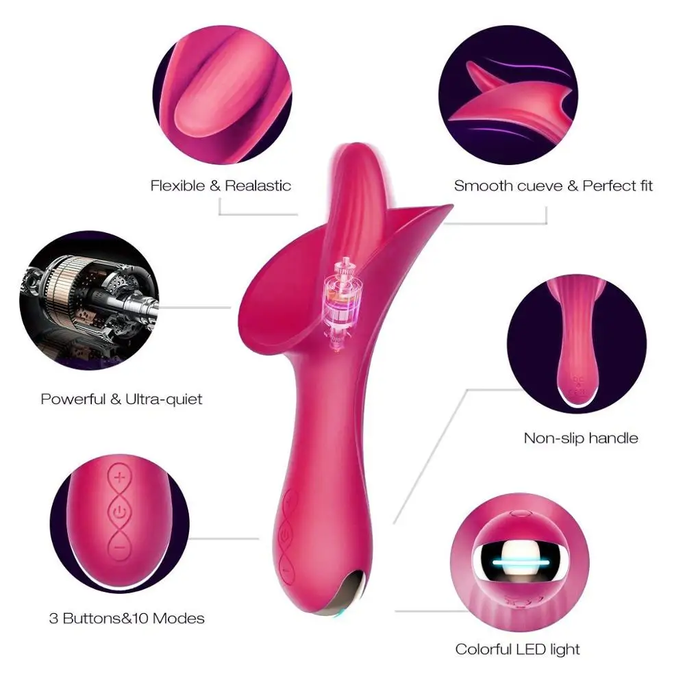 OMYSKY язык вибратор точки G Клитор эротическая стимуляция взрослые секс игрушки