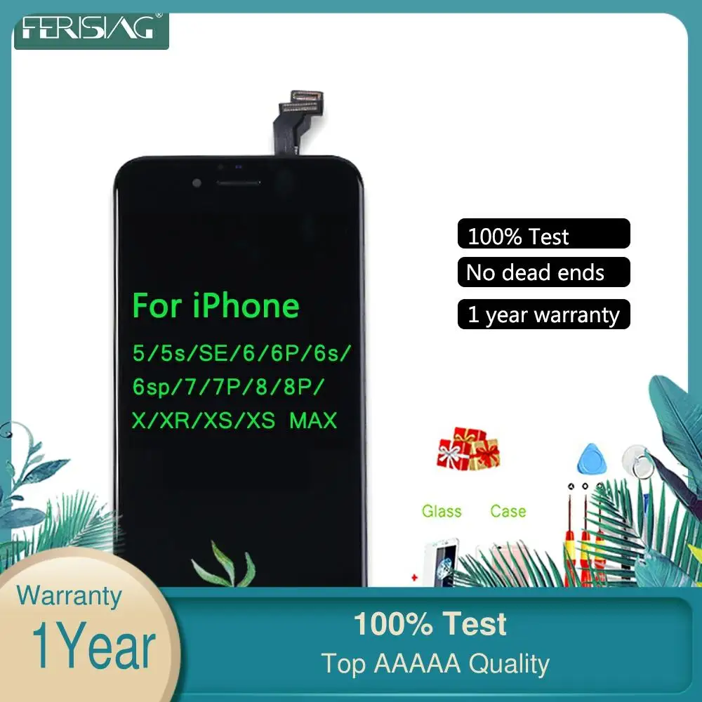AAA OEM ЖК дисплей для iPhone 6 7 8 6S Plus X XR XS max без битых пикселей сенсорный экран