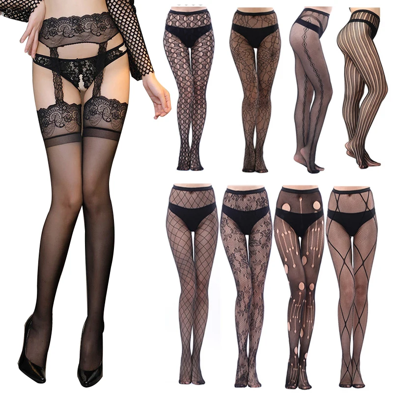 Женские сексуальные колготки чулки с открытой промежностью соблазнительные
