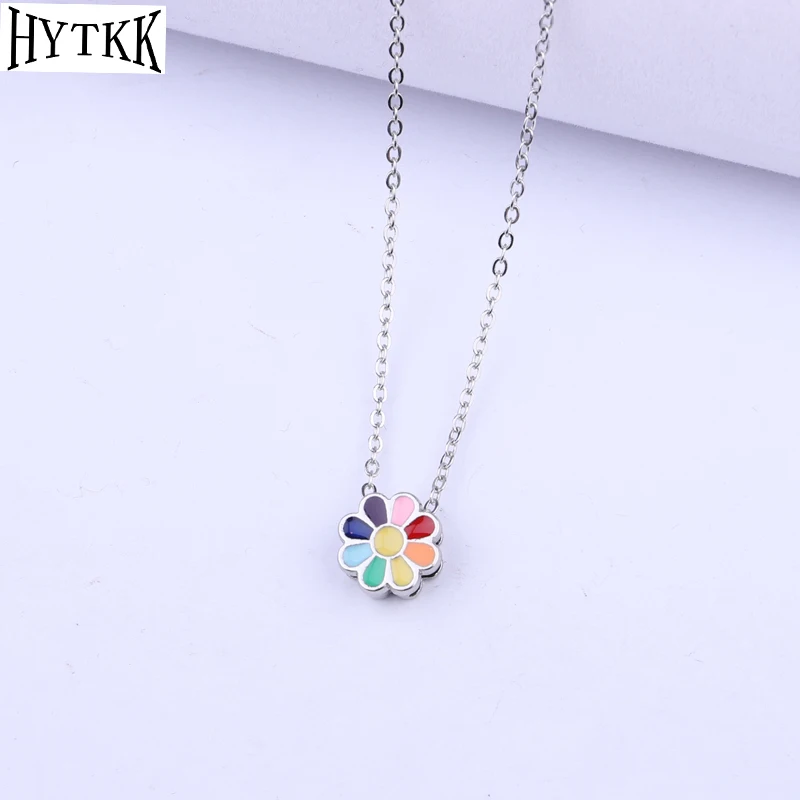 

Japanese and Korean necklace watermelon/leaf/car/seven-color flower/pearl pendant girl charm cute pendant necklace