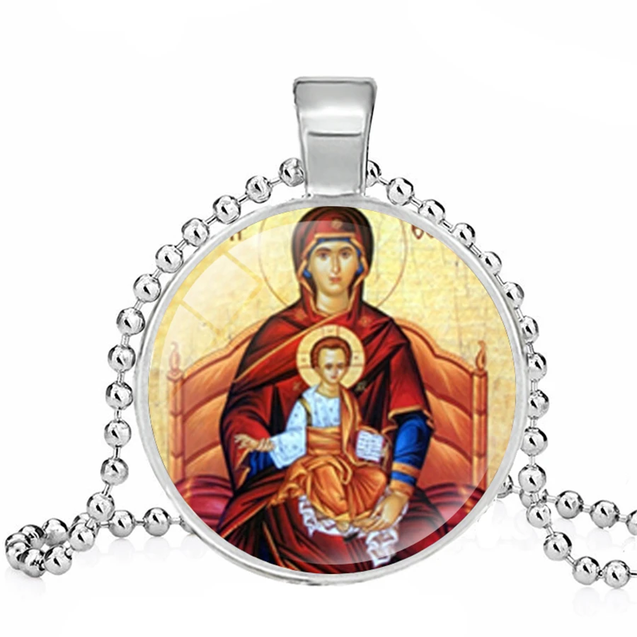 Ожерелье Девы Марии матери ребенка Иисус Христос христианский кулон ожерелье