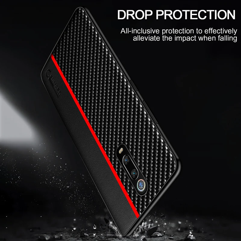 Чехол из углеродного волокна для Redmi K40 Pro Poco F3 кожаный чехол Xiaomi Mi 9T 10T Note 10 8 K20 K30 POCO