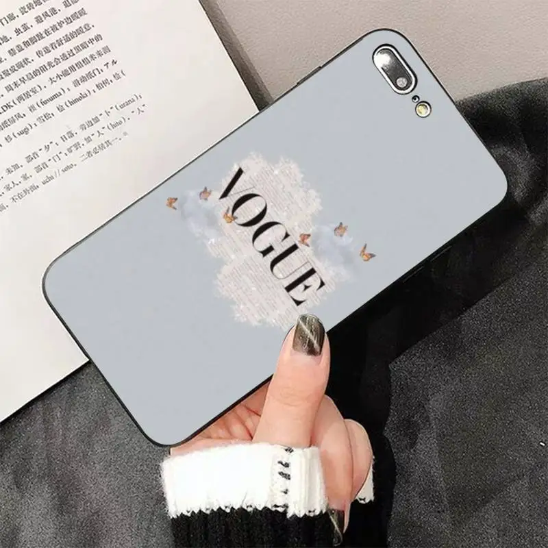 Роскошный модный журнал VOGUE мягкий чехол для телефона iphone 13 8 7 6 6S Plus X 5 5S SE 2020 XR 11 pro