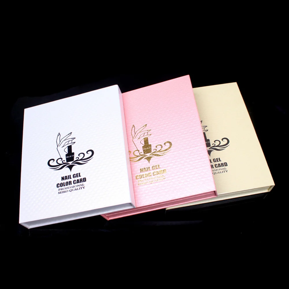 

Professional 216 Colors Nail Polish Display Chart Nail Polish Color Board Nail Art Salon Set (White)