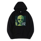Спортивная толстовка с капюшоном Alien Kawaii из чистого хлопка, Женская Толстовка большого размера, женская уличная одежда, толстовка, куртка, свитер, женская одежда 2021