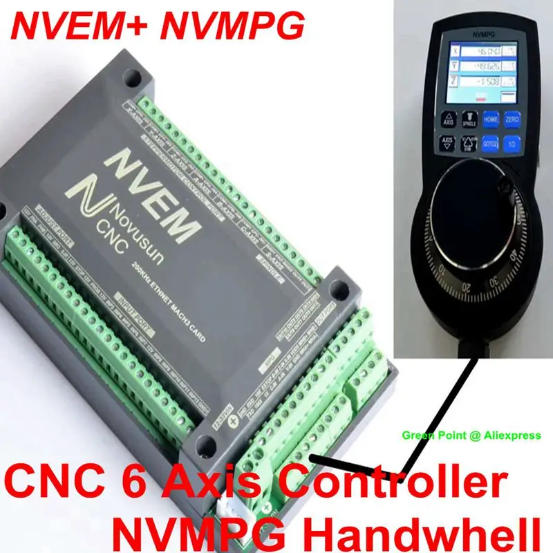 

Новый MACH3 Ethernet карты NVEM V2 NVEM числового программного управления 6 оси MACH3 Ethernet Интерфейс печатная плата + NVMPG маховик контроллер карты