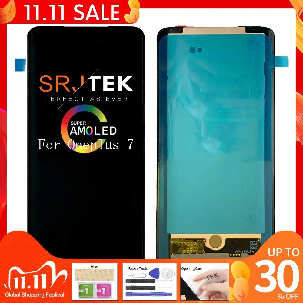

Tested 6.41'' For OnePlus 7 LCD Display Touch Screen Digitizer Panel Glass Assembly 1+7 For One Plus 7 Display Replacement Parts